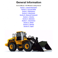 JCB instrukcje napraw + schematy + DTR: JCB 467 - instrukcja naprawy - wheeled loading shovel